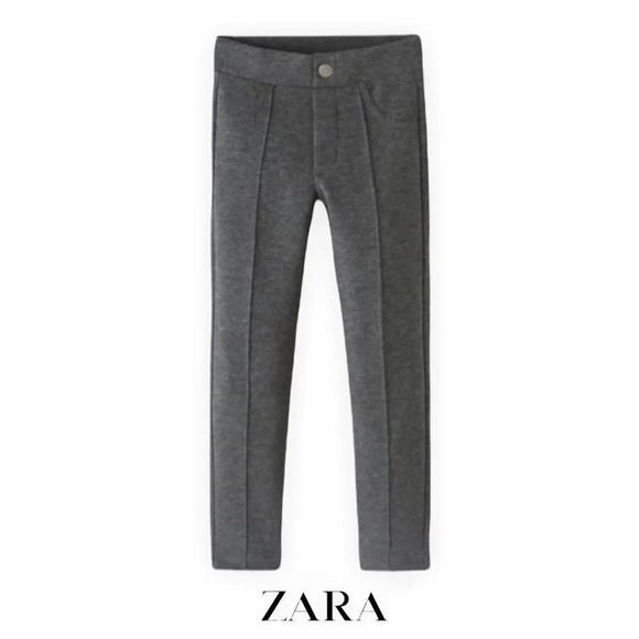 ZARA Kids | Gray | MARL LEGGINGS WITH SEAM DETAIL - Picture 1 of 4